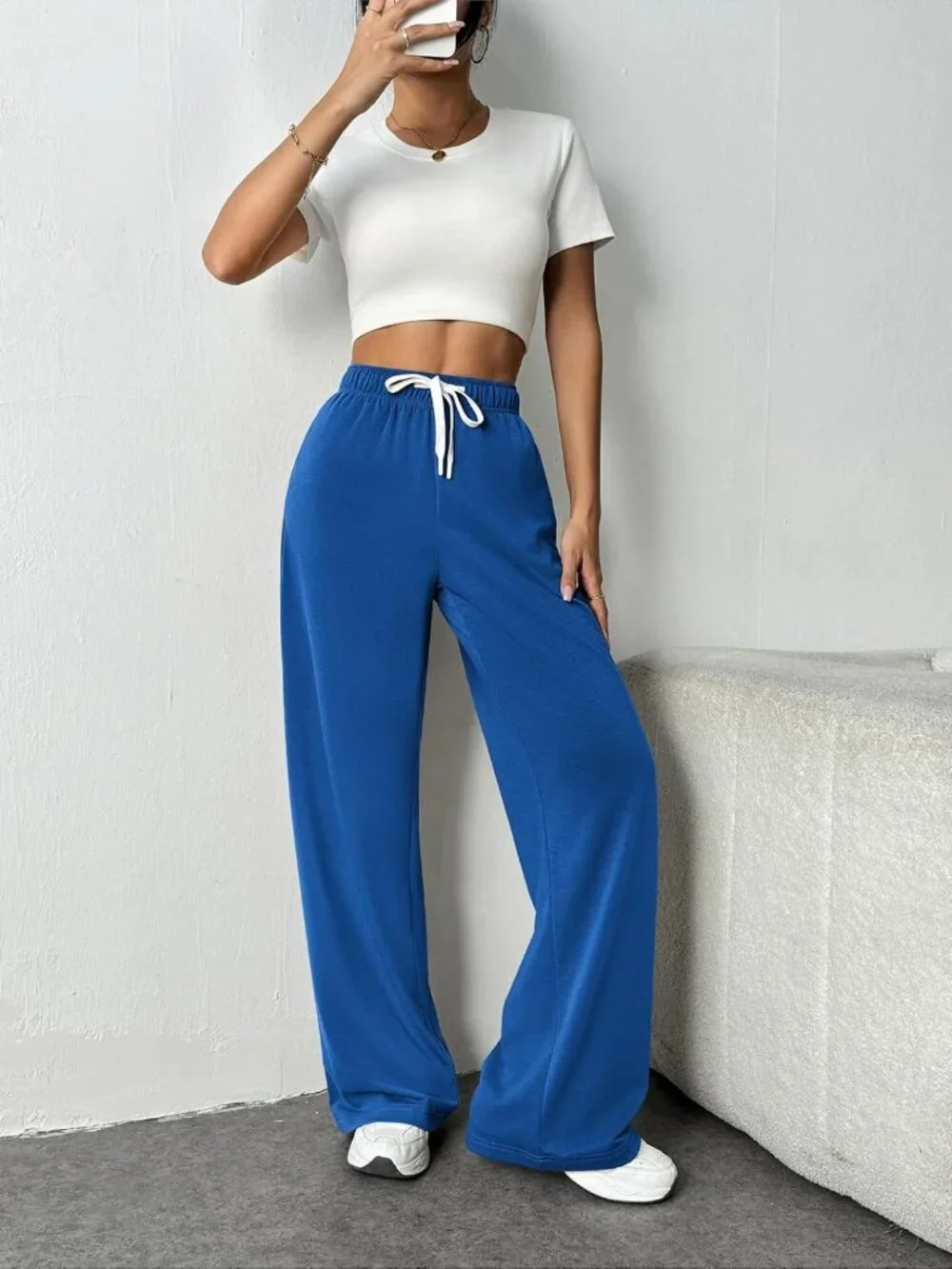 High-Waisted Wide Leg Sweatpants for Women | Comfy Baggy Lounge Pants